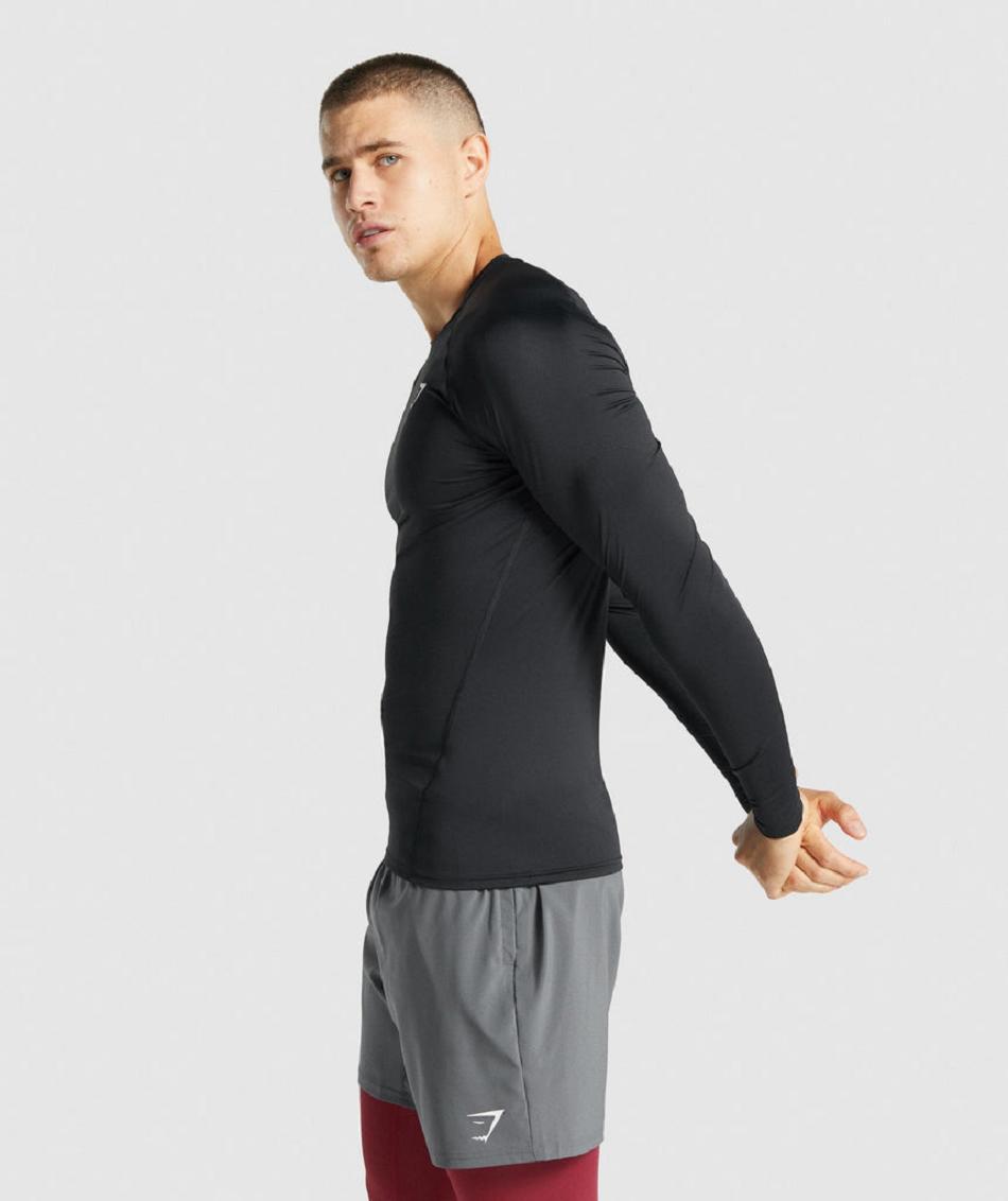 Long Sleeve Gymshark Element Baselayer Hombre Negras | CO 3471MQZ